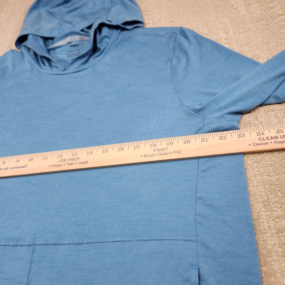 Nike Yogo Hoodie Men Medium Dri Fit ADV Lightweight‎ Blue Stretch Sweatshirt
